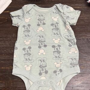 Disney Light Green Mickey Mouse Bodysuit
